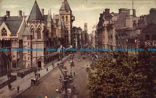 R043993 The Law Courts and Fleet Street. London. 1909