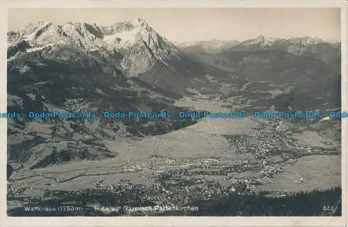 R045150 Wanknaus. Blick auf Garmisch Partenkirchen. B. Johannes