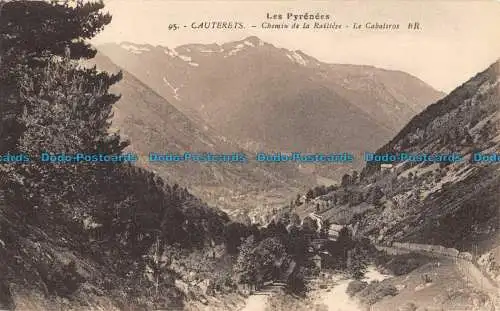 R044298 Les Pyrenees. Cauterets. Chemin de la Raillere. Le Cabaliros. Bloc Frere