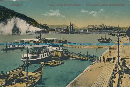 R045224 Budapest. Dunai Latkep Erzsebet Hiddal. Moderne