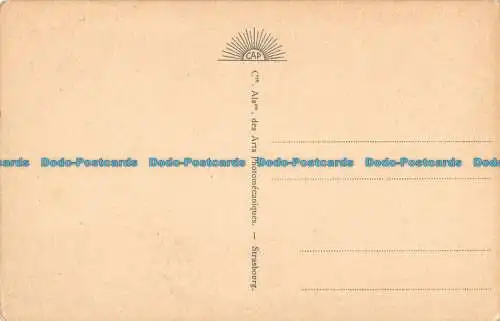 R044351 Alte Postkarte. Meer- und Stadtblick vom Berg