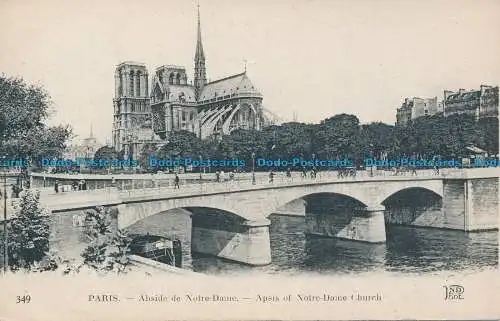 R045368 Paris. Apsis der Kirche Notre Dame. Neurdein Freres