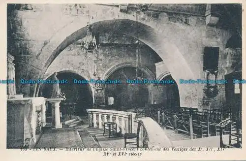 R045370 Les Baux. Interieur de l Eglise Saint Vincent Contenant des Vestiges. Ge