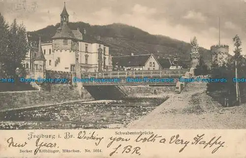 R045693 Freiburg i.Br. Schwabentorbrücke. 1904