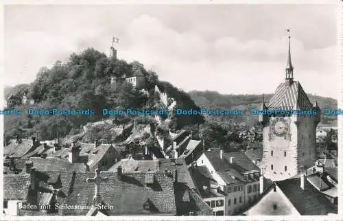 R045456 Baden mit Schlossruine Stein. J. Schmidli