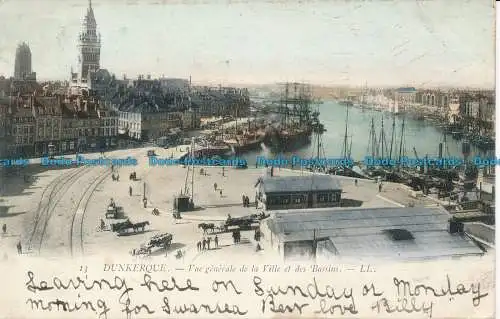 R045700 Dunkerque. Vue Generale de la Ville et des Bassins. LL. Nr 13. 1903