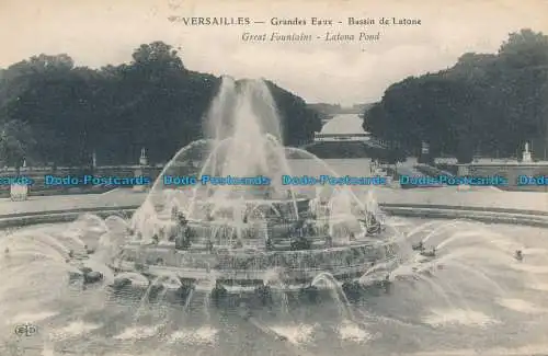 R045510 Versailles. Tolle Brunnen. Latona Teich