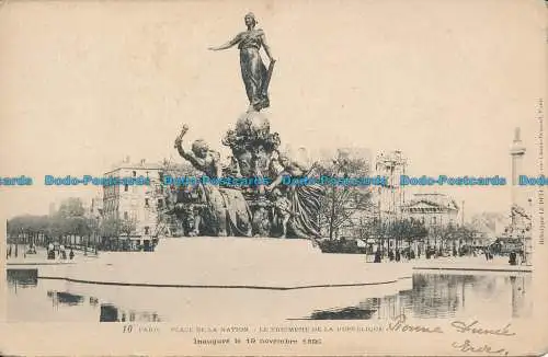 R046406 Paris. Place de la Nation. Le Triomphe de la Republique