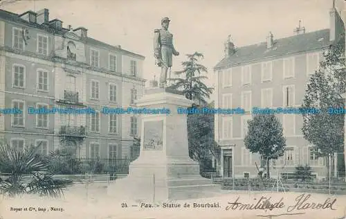 R046412 Pau. Statue de Bourbaki. Royer