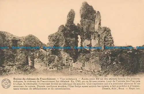 R046259 Ruines du Chateau de Franchimont. Vue Interieure. Desaix