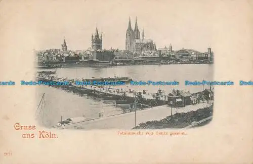 R046296 Gruss aus Köln. Totalansicht von Deutz Gesehen