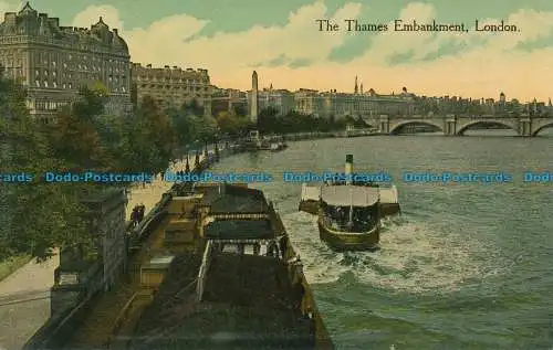 R049400 The Thames Embankment. London. Arcadian