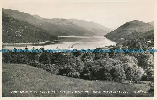 R049560 Loch lang von oben Finnart Ölstation. In der Nähe von Whistlefield. Valentinstag.