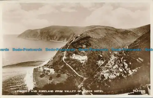 R049571 Lynmouth and Foreland vom Valley of Rocks Hotel. Valentinstag. Nr 94312. R