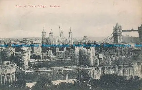 R050472 Tower und Tower Bridge. London. 1908