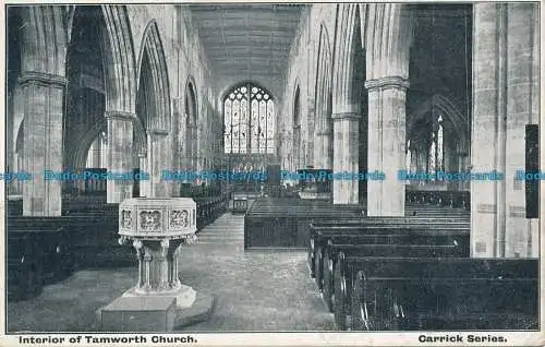 R049876 Innenraum der Tamworth Church. Carrick. 1918