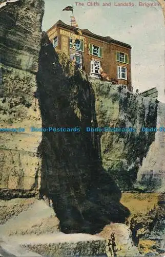 R050563 The Cliffs and Landslip. Brighton. The London View. 1908