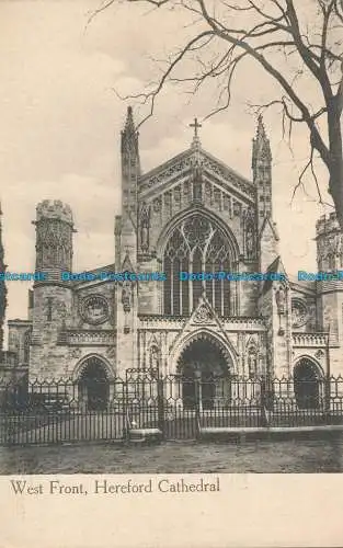 R050612 Westfront. Hereford Cathedral. M. A. Heeks