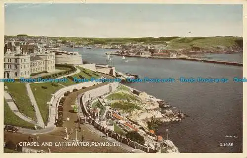 R050017 Zitadelle und Ritterwasser. Plymouth. Valentinstag. Carbo Farbe. Nr. G.1465. 19