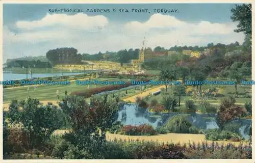 R050020 Sub Tropical Gardens and Sea Front. Torquay. Dennis. 1957