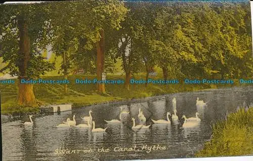 R050159 Schwäne auf dem Kanal. Hythe. Frith. 1962