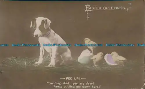 R050176 Ostergrüße. Welpen und Küken. 1917