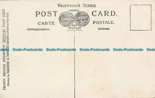 R050289 Ehrengericht. Franco British Exhibition. London. 1908. Valentine