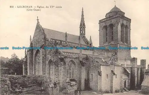 R051895 Locronan. Eglise du XVe Siecle. Cote Ouest. Le Doare. Nr 202