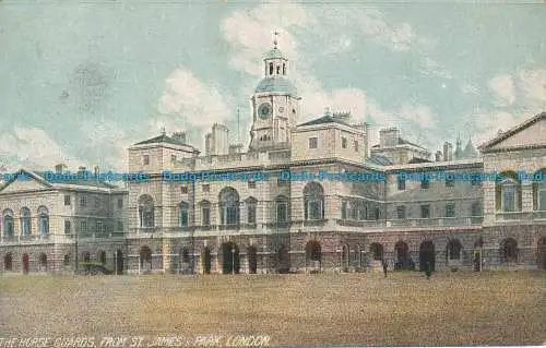 R050461 The Horse Guards from St. James Park. London. 1906