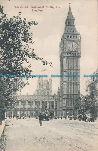 R050467 Houses of Parliament und Big Ben. London. 1908