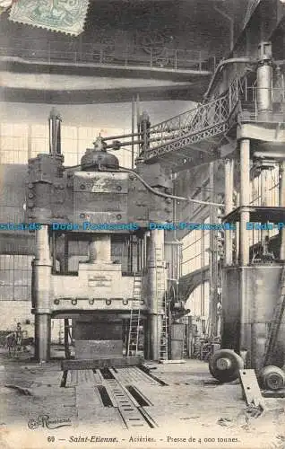 R052121 Saint Etienne. Acieries. Presse de 4000 Tonnen. 1906