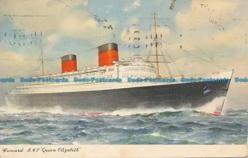 R053155 Cunard R. M. S. Queen Elizabeth. 1957