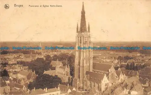 R052922 Brügge. Panorama et Eglise Notre Dame. Ern. Thill. Nels