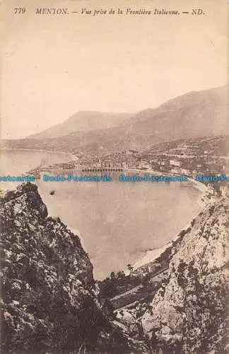 R052603 Menton. Vue Prise de la Frontiere Italienne. ND. Nr 779