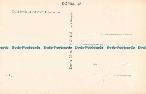 R053218 Dubrovnik sa Ostroom Lokrumom. Ablegen