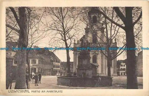 R053477 Ludwigsburg. Partie am Marktplatz. Gebr. Metz