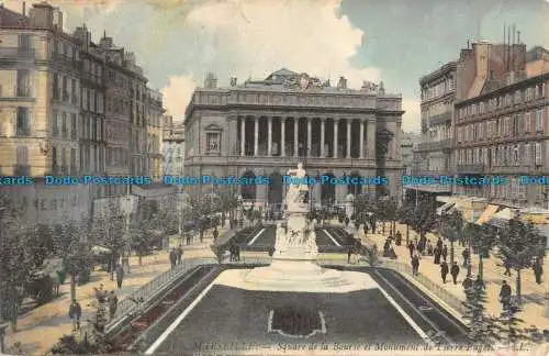 R053496 Marseille. Square de la Bourse et Monument de Pierre Puget. LL