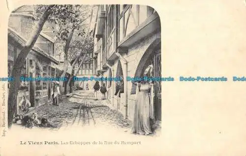 R053710 Le Vieux Paris. Les Echoppes de la Rue du Rempart