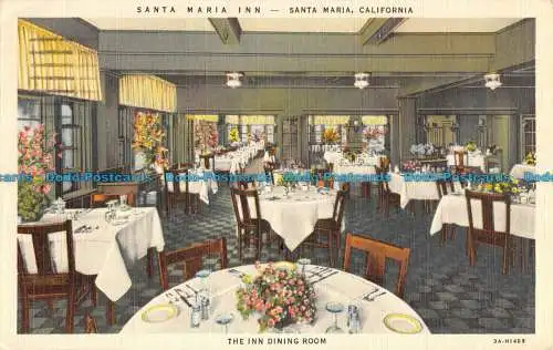 R054120 Santa Maria Inn. Santa Maria. Kalifornien. Esszimmer des Gasthauses. 1941