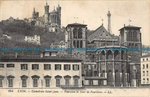 R054817 Lyon. Kathedrale Saint Jean. Fourviere et Tour de Fourviere. LL. Nr 254.