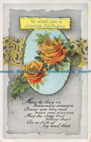 R054903 Grüße. um Ihnen einen frohen Geburtstag zu wünschen. Rosen