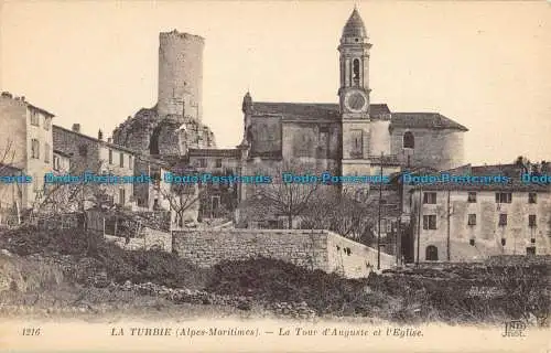 R055014 La Turbie. La Tour d Auguste et l Eglise