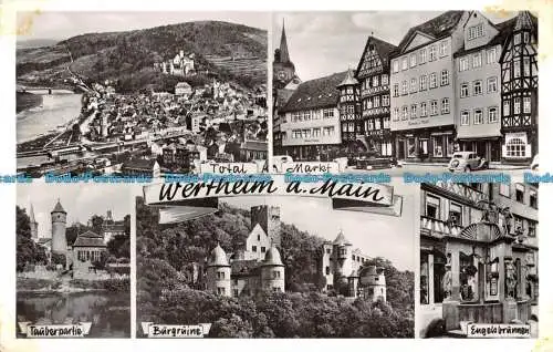 R055156 Wertheim a. Main. Mehrfachansicht. Karl Peters. RP