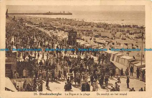 R055177 Blankenberghe. la Digue et la Plage