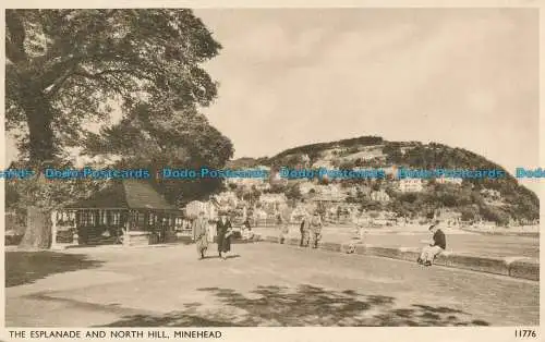 R056659 The Esplanade und North Hill. Minehead. Lachs. Nr 11776. 1950