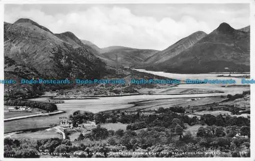 R055633 Loch Leven und die Glencoe Mountains oberhalb des Ballachulish Hotels.