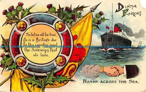R056306 Dinna Forget. Hände übers Meer. National. 1914. B. Hopkins