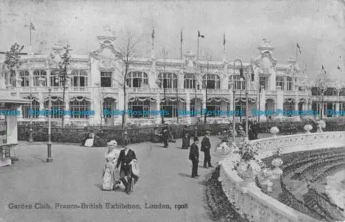 R055789 Garden Club. Franco British Exhibition. London. 1908. Valentine