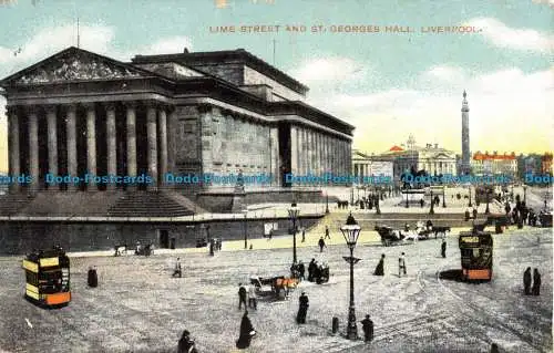 R056825 Lime Street und St. Georges Hall. Liverpool. G. D. und D. L. The Star. 1