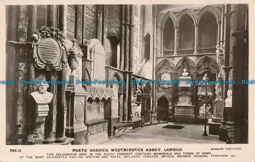 R057925 Poets Corner. Westminster Abbey. London. Beagles. RP